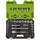 Draper 04465 Draper Expert MM/AF Combined Socket Set, 1/2" Sq. Dr., Green (41 Piece)