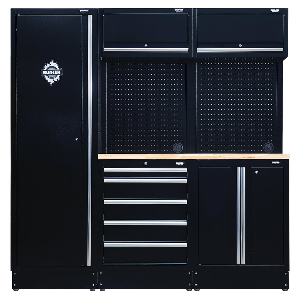 BUNKER® 04488 Modular Storage Combo with Hardwood Worktop (11 Piece)