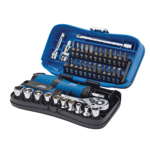 Draper 04713 Draper Expert Socket and Bit Set, 1/4" Sq. Dr. (39 Piece)