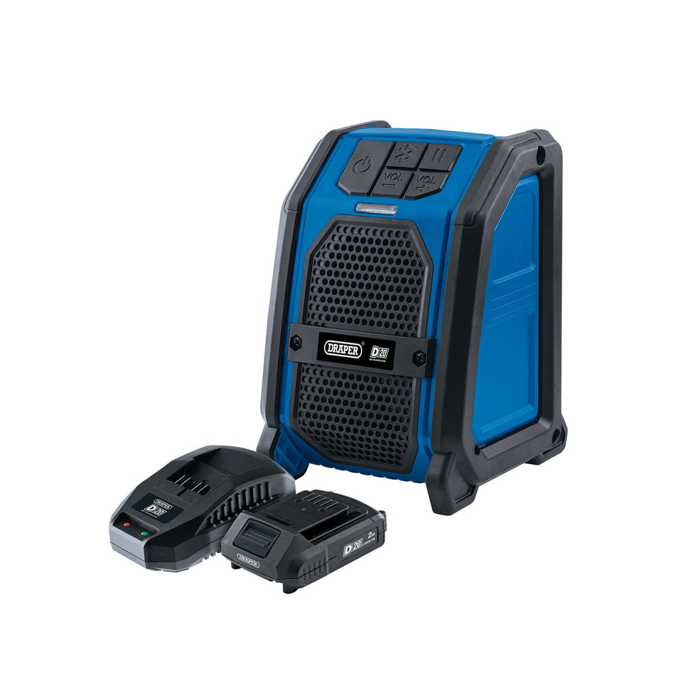 Draper 04758 D20 20V Wireless Speaker Kit (3 Piece)