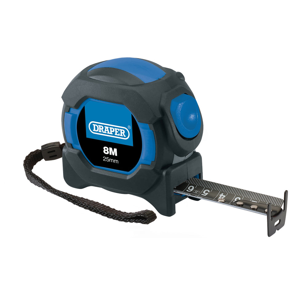 Draper 04771 Auto Lock Measuring Tape, 8m/26ft, 25mm