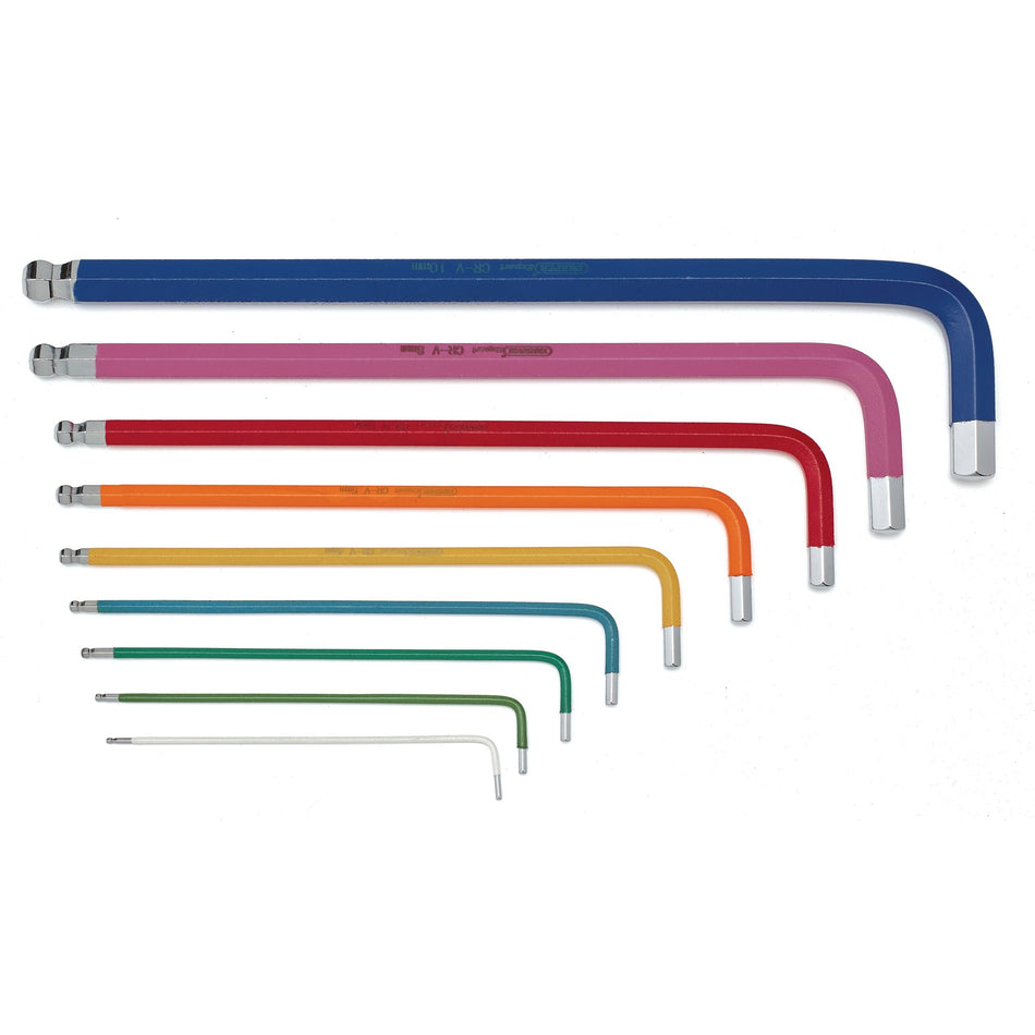 Draper 04776 Draper Expert TX-STAR® & Hex Metric Long Arm Key Set, Colour Coded (18 Piece)