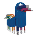 Draper 04912 Draper Expert Metric Short Arm Ball End Hex Key Set, Colour Coded (9 Piece)