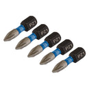 Draper 04950 Draper Expert PZ-Type Impact Screwdriver Bits, No.1 x 25mm, 1/4" Hex (Pack of 5)