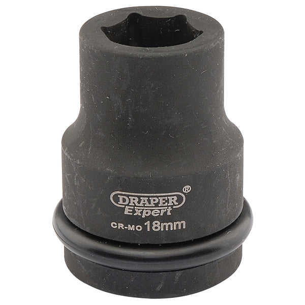 Draper 04999 Expert HI-TORQ&#174; 6 Point Impact Socket, 3/4" Sq. Dr., 18mm