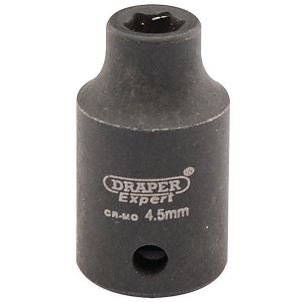 Draper 05003 Expert HI-TORQ&#174; 6 Point Impact Socket, 1/4" Sq. Dr., 4.5mm
