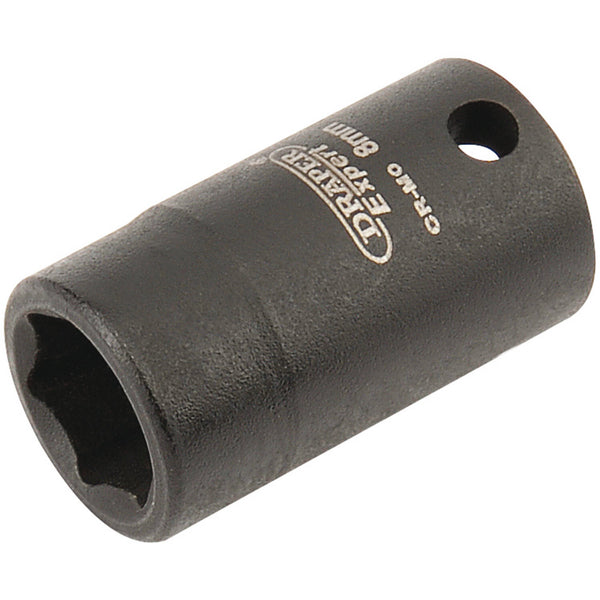 Draper 05012 Expert HI-TORQ&#174; 6 Point Impact Socket, 1/4" Sq. Dr., 8mm