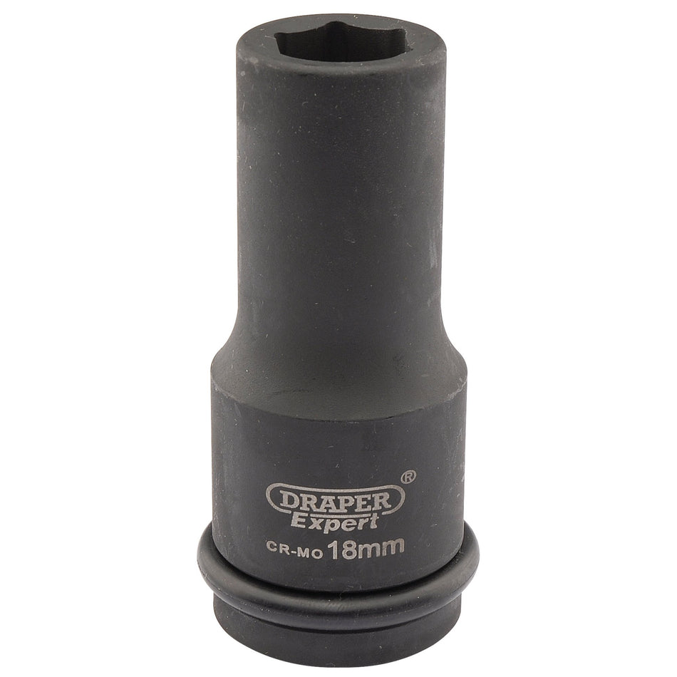 Draper 05050 Expert HI-TORQ® 6 Point Deep Impact Socket, 3/4" Sq. Dr., 18mm