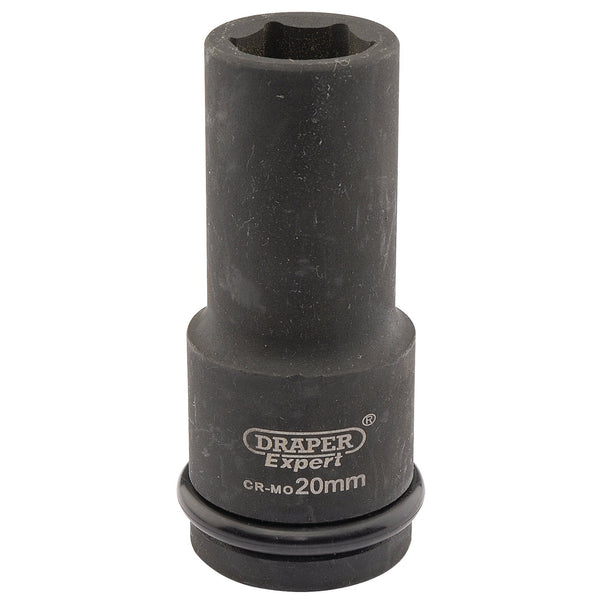 Draper 05052 Expert HI-TORQ&#174; 6 Point Deep Impact Socket, 3/4" Sq. Dr., 20mm