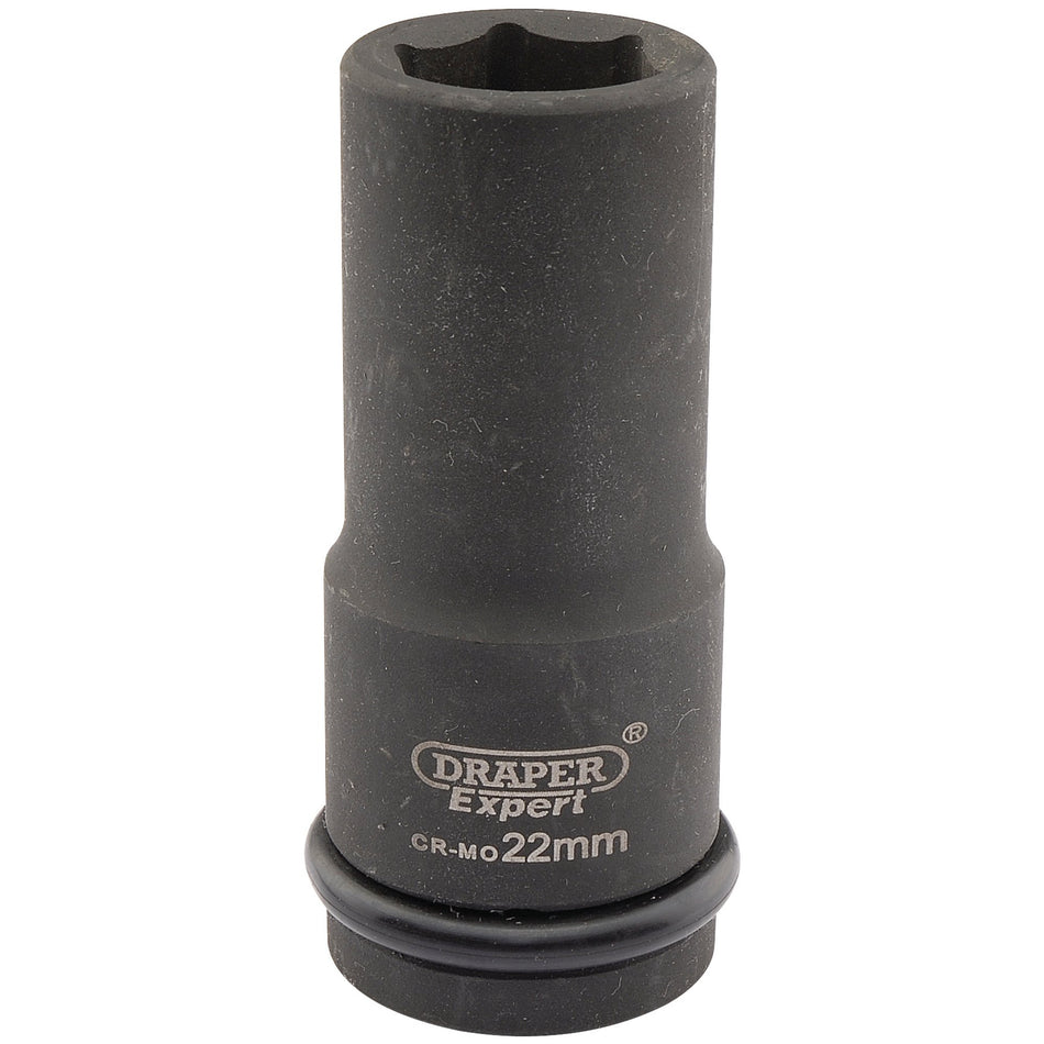 Draper 05054 Expert HI-TORQ® 6 Point Deep Impact Socket, 3/4" Sq. Dr., 22mm