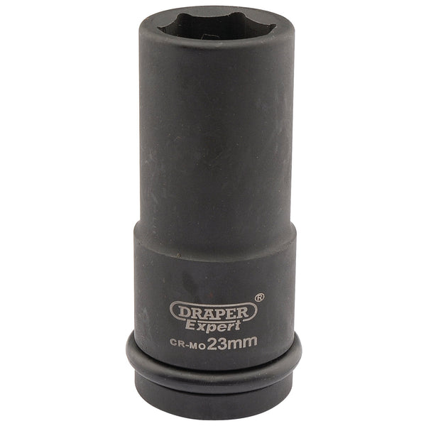 Draper 05055 Expert HI-TORQ&#174; 6 Point Deep Impact Socket, 3/4" Sq. Dr., 23mm