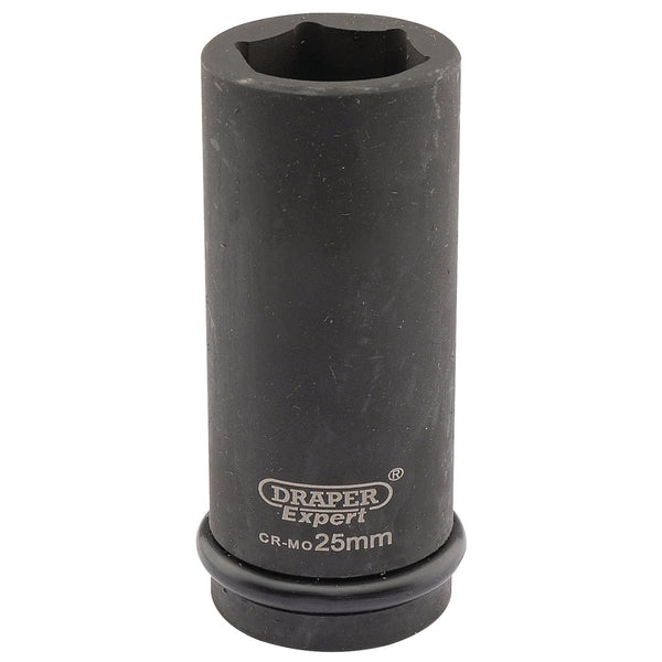 Draper 05057 Expert HI-TORQ&#174; 6 Point Deep Impact Socket, 3/4" Sq. Dr., 25mm