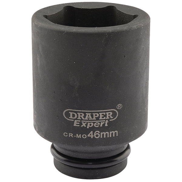 Draper 05077 Expert HI-TORQ&#174; 6 Point Deep Impact Socket, 3/4" Sq. Dr., 46mm