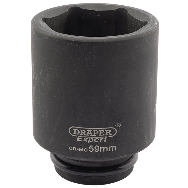 Draper 05087 Expert HI-TORQ&#174; 6 Point Deep Impact Socket, 3/4" Sq. Dr., 59mm