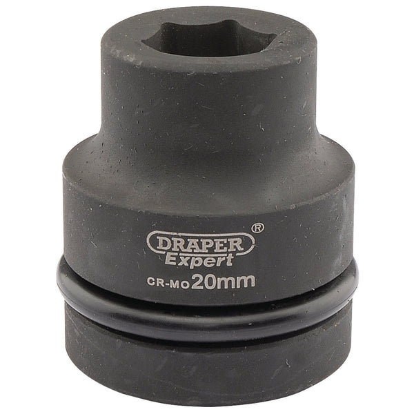 Draper 05101 Expert HI-TORQ&#174; 6 Point Impact Socket, 1" Sq. Dr., 20mm