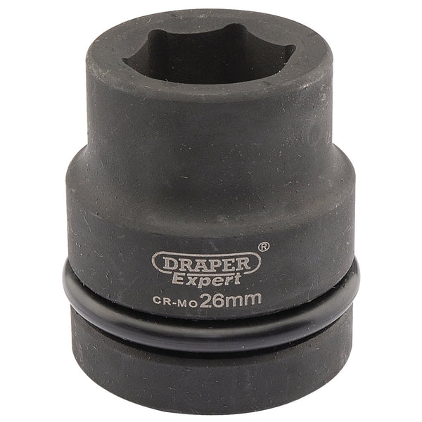 Draper 05107 Expert HI-TORQ&#174; 6 Point Impact Socket, 1" Sq. Dr., 26mm