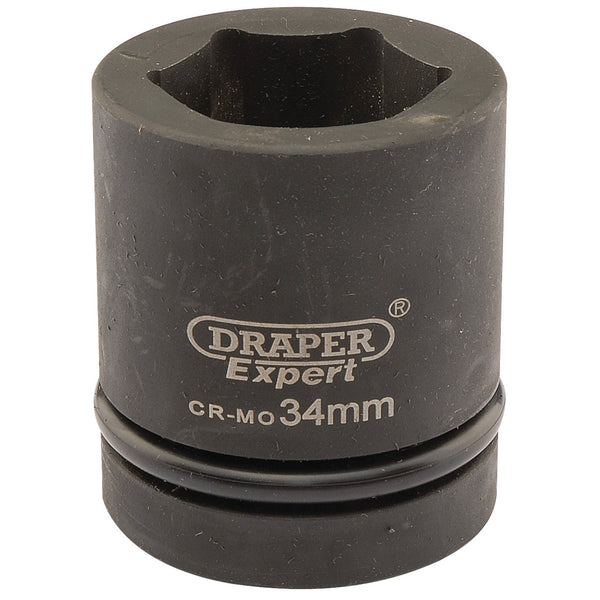 Draper 05114 Expert HI-TORQ&#174; 6 Point Impact Socket, 1" Sq. Dr., 34mm