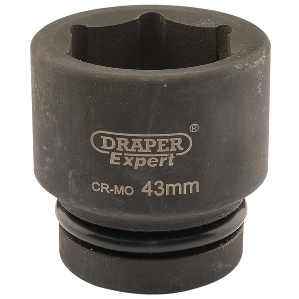 Draper 05123 Expert HI-TORQ 6 Point Impact Socket, 1" Sq. Dr., 43mm