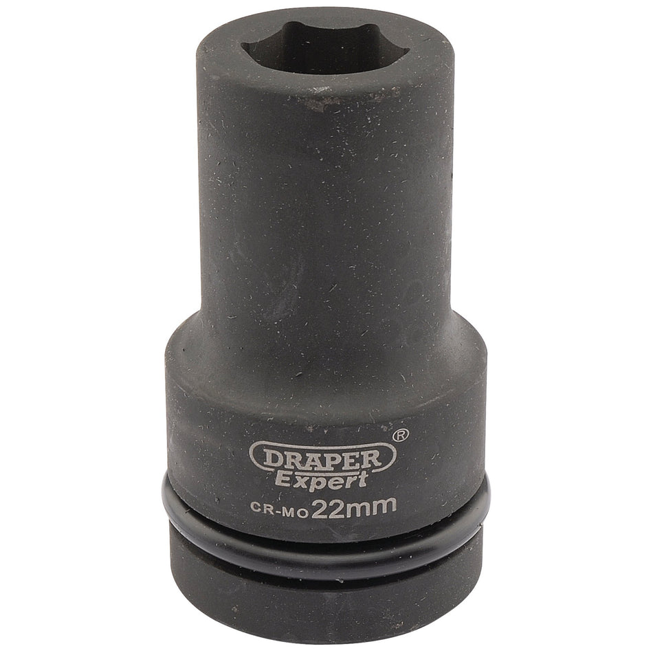 Draper 05137 Expert HI-TORQ® 6 Point Deep Impact Socket, 1" Sq. Dr., 22mm