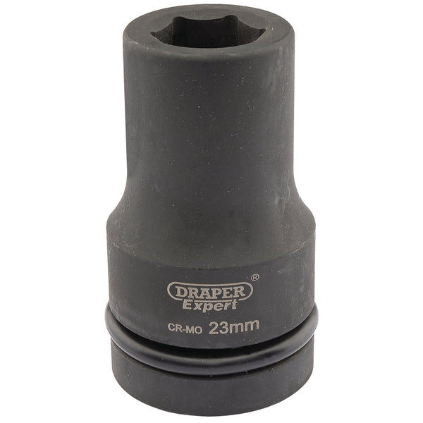 Draper 05138 Expert HI-TORQ&#174; 6 Point Deep Impact Socket, 1" Sq. Dr., 23mm