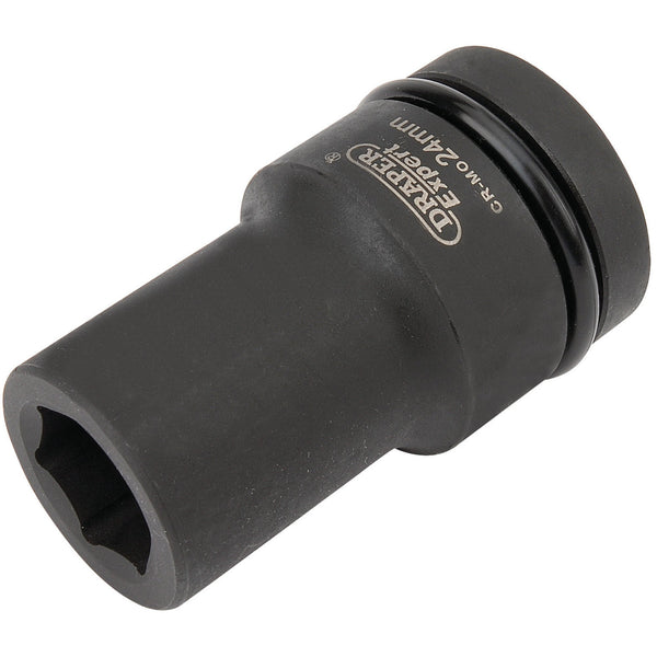 Draper 05139 Expert HI-TORQ&#174; 6 Point Deep Impact Socket, 1" Sq. Dr., 24mm