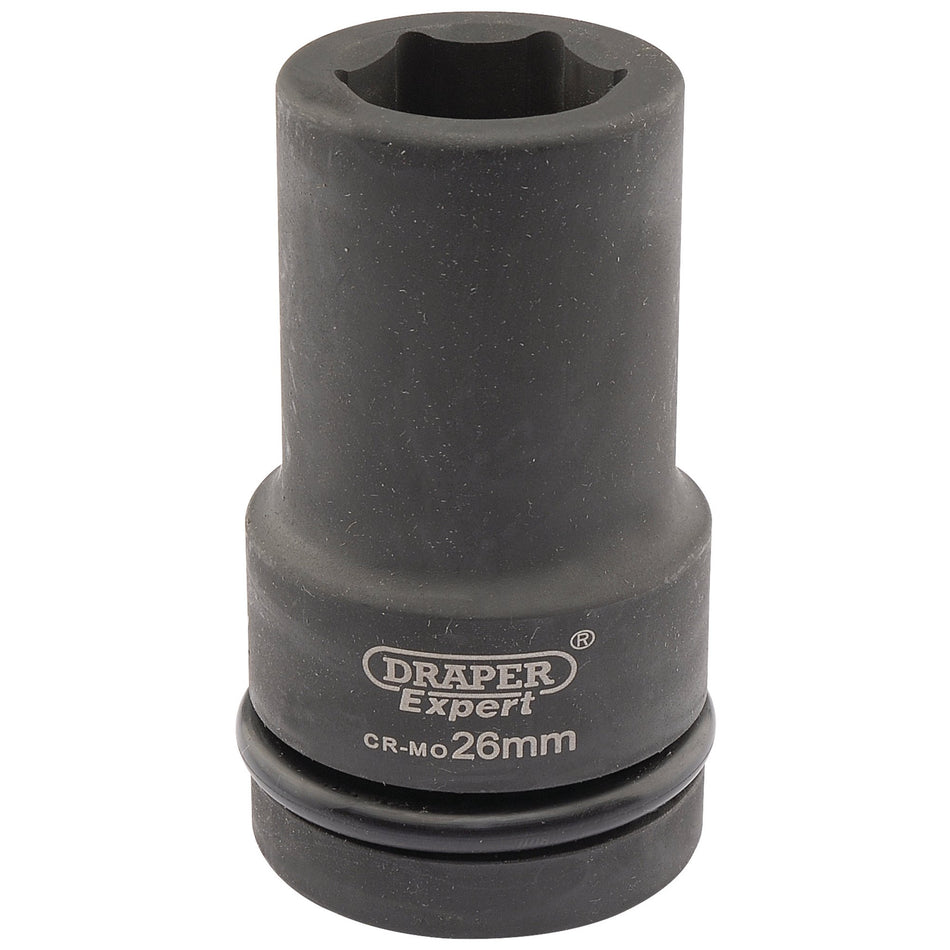 Draper 05141 Expert HI-TORQ® 6 Point Deep Impact Socket, 1" Sq. Dr., 26mm