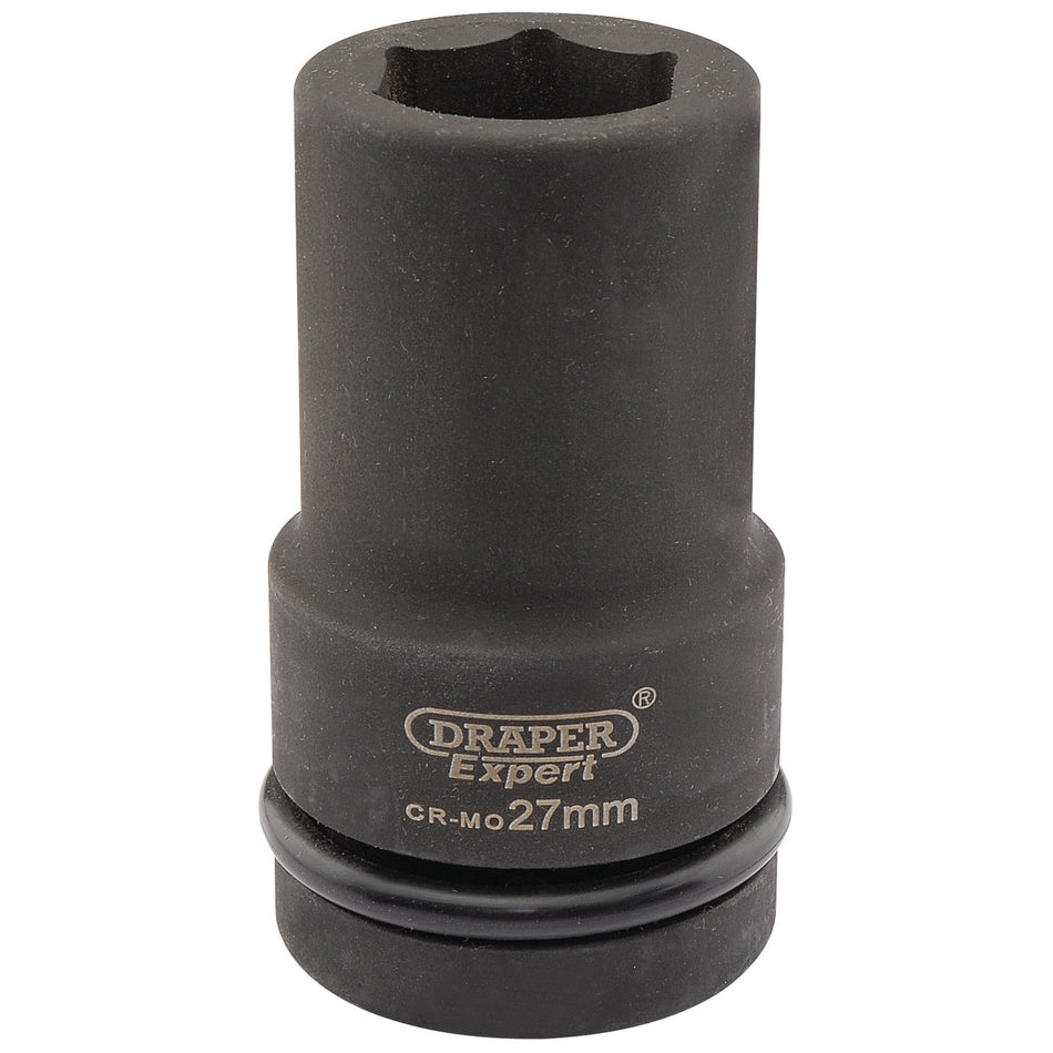 Draper 05142 Expert HI-TORQ® 6 Point Deep Impact Socket, 1" Sq. Dr., 27mm