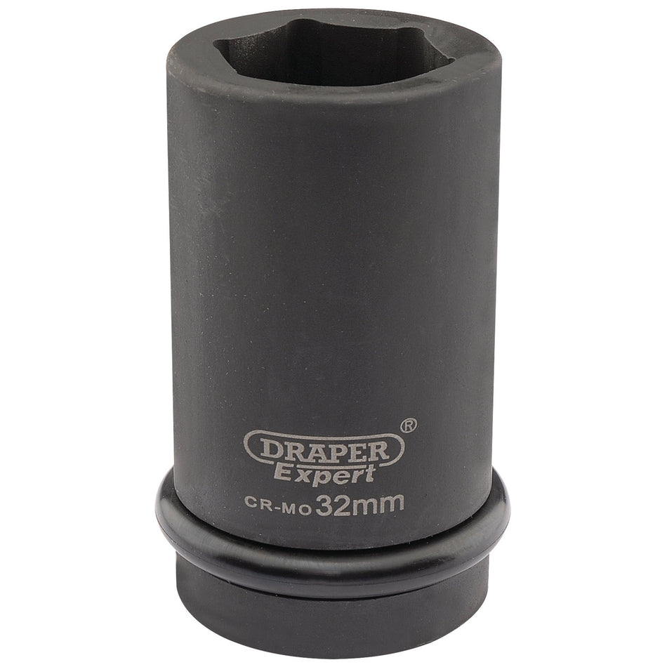 Draper 05146 Expert HI-TORQ® 6 Point Deep Impact Socket, 1" Sq. Dr., 32mm