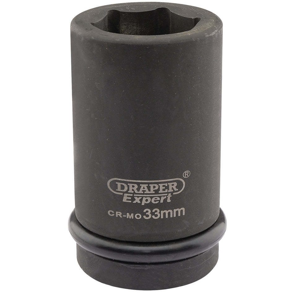 Draper 05147 Expert HI-TORQ® 6 Point Deep Impact Socket, 1" Sq. Dr., 33mm