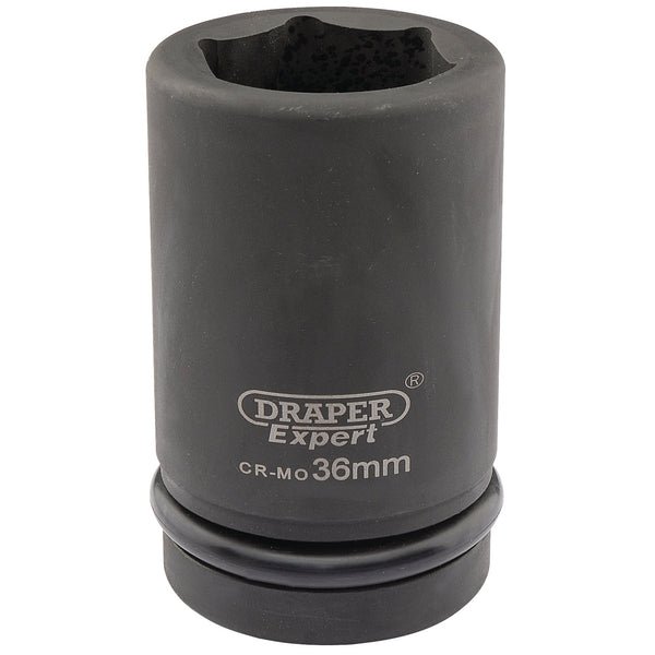 Draper 05150 Expert HI-TORQ&#174; 6 Point Deep Impact Socket, 1" Sq. Dr., 36mm