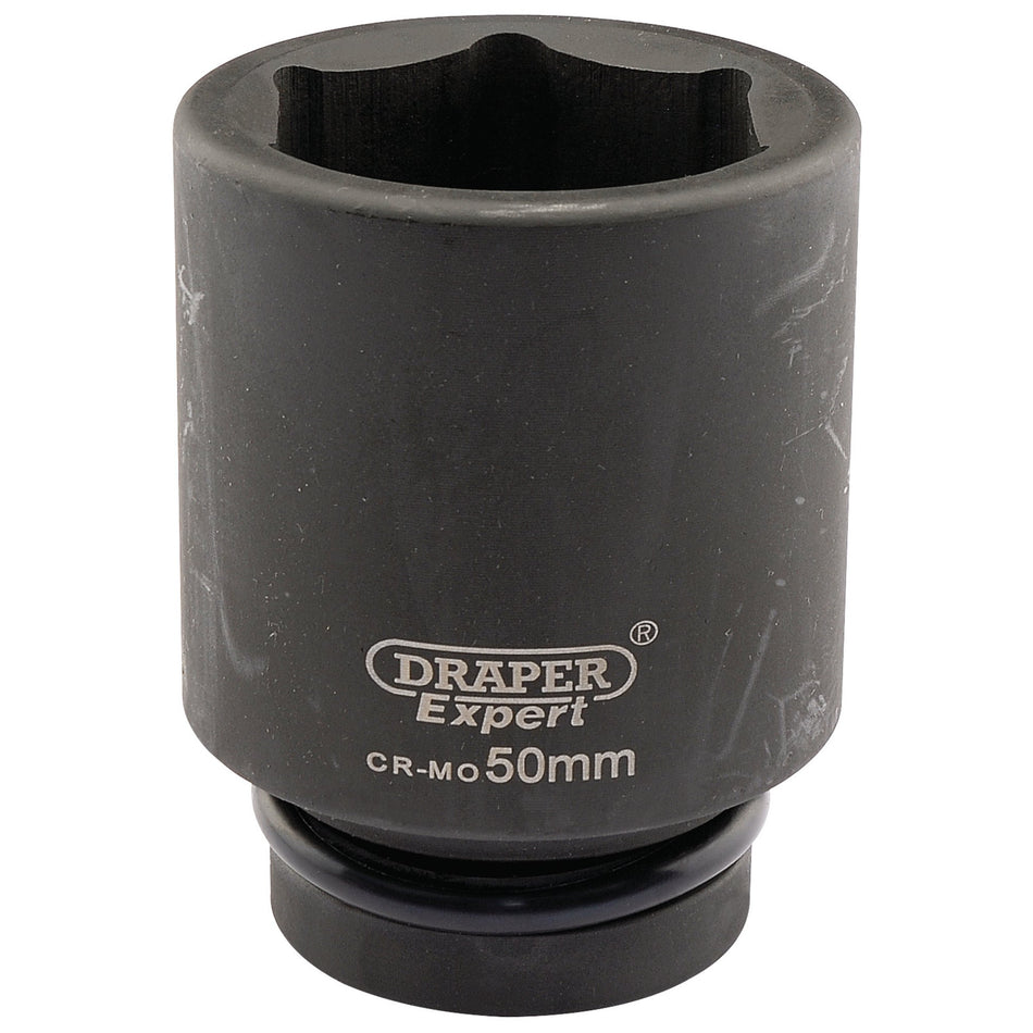 Draper 05155 Expert HI-TORQ® 6 Point Deep Impact Socket, 1" Sq. Dr., 50mm