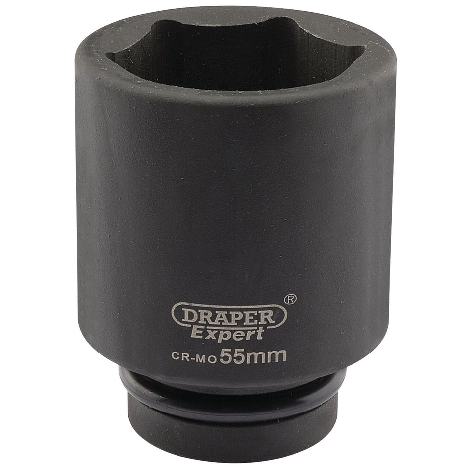 Draper 05156 Expert HI-TORQ® 6 Point Deep Impact Socket, 1" Sq. Dr., 55mm