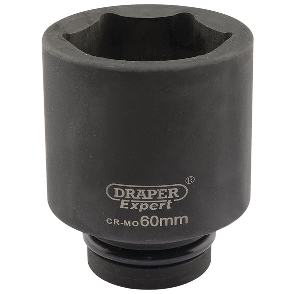 Draper 05157 Expert HI-TORQ&#174; 6 Point Deep Impact Socket, 1" Sq. Dr., 60mm