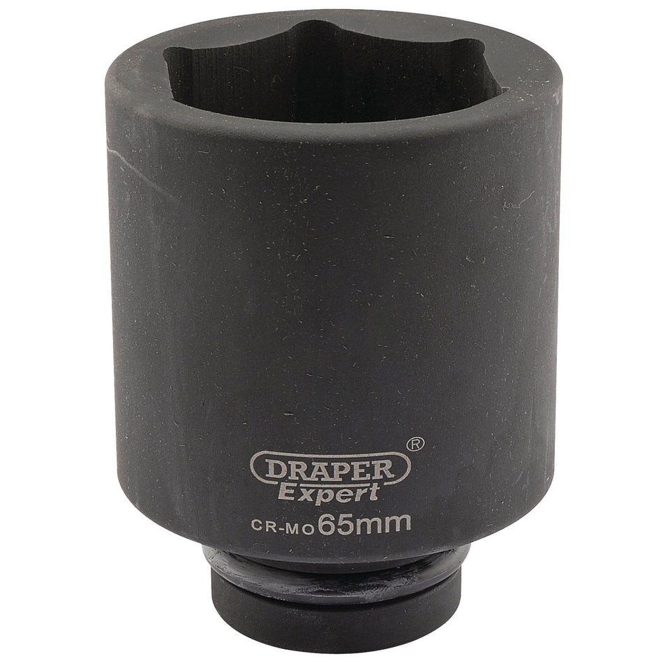 Draper 05158 Expert HI-TORQ® 6 Point Deep Impact Socket, 1" Sq. Dr., 65mm