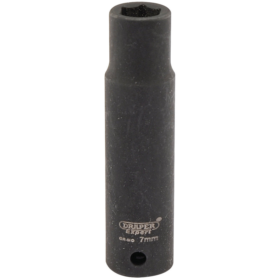 Draper 05185 Expert HI-TORQ® 6 Point Deep Impact Socket, 1/4" Sq. Dr., 7mm