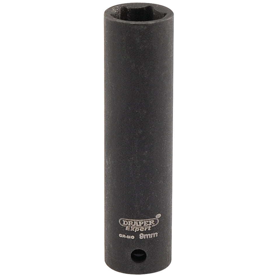 Draper 05187 Expert HI-TORQ® 6 Point Deep Impact Socket, 1/4" Sq. Dr., 9mm