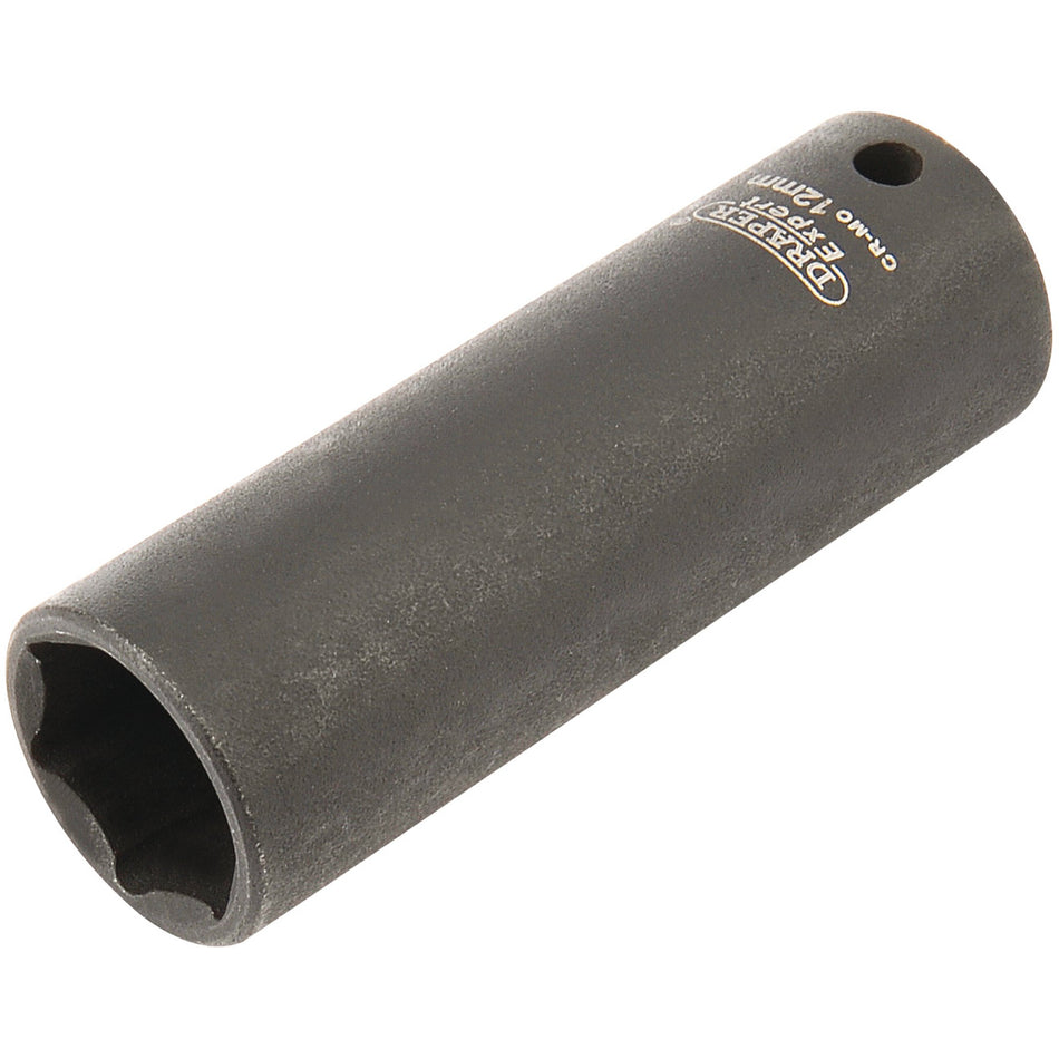 Draper 05190 Expert HI-TORQ® 6 Point Deep Impact Socket, 1/4" Sq. Dr., 12mm