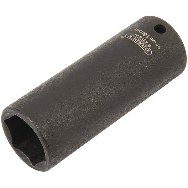 Draper 05191 Expert HI-TORQ&#174; 6 Point Deep Impact Socket, 1/4" Sq. Dr., 13mm