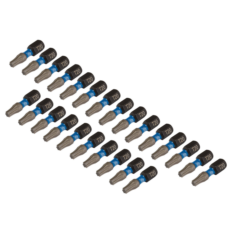 Draper 05692 Draper Expert TX-STAR® Impact Screwdriver Bits, T20 x 25mm, 1/4" Hex (Pack of 25)