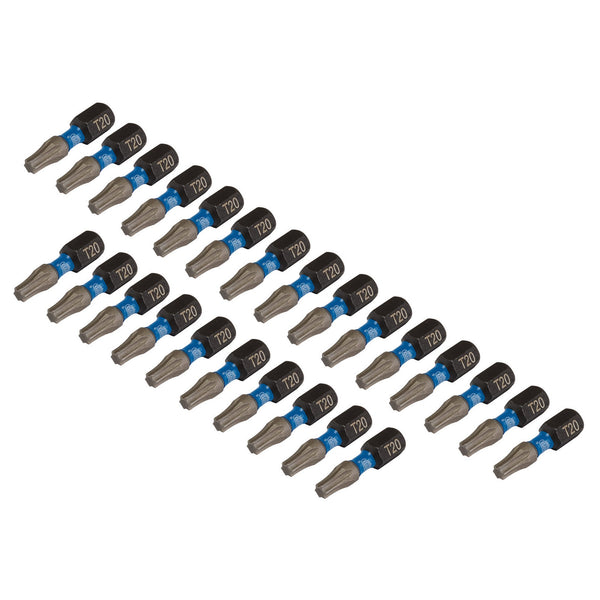 Draper 05692 Draper Expert TX-STAR&#174; Impact Screwdriver Bits, T20 x 25mm, 1/4" Hex (Pack of 25)