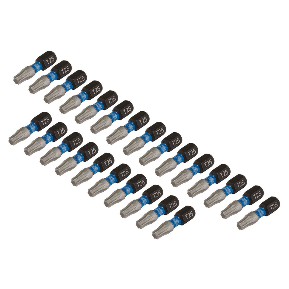 Draper 05695 Draper Expert TX-STAR® Impact Screwdriver Bits, T25 x 25mm, 1/4" Hex (Pack of 25)