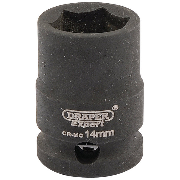 Draper 06874 Expert HI-TORQ&#174; 6 Point Impact Socket, 3/8" Sq. Dr., 14mm