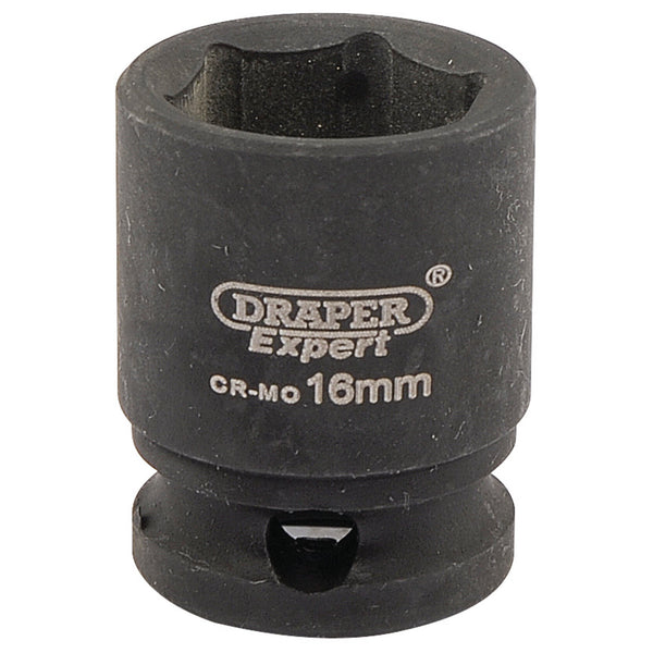 Draper 06876 Expert HI-TORQ&#174; 6 Point Impact Socket, 3/8" Sq. Dr., 16mm
