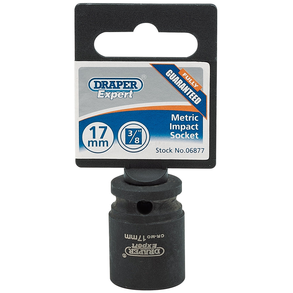 Draper 06877 Expert HI-TORQ® 6 Point Impact Socket, 3/8" Sq. Dr., 17mm