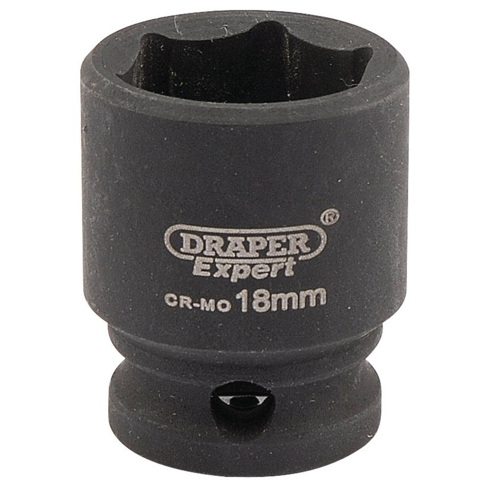 Draper 06878 Expert HI-TORQ® 6 Point Impact Socket, 3/8" Sq. Dr., 18mm