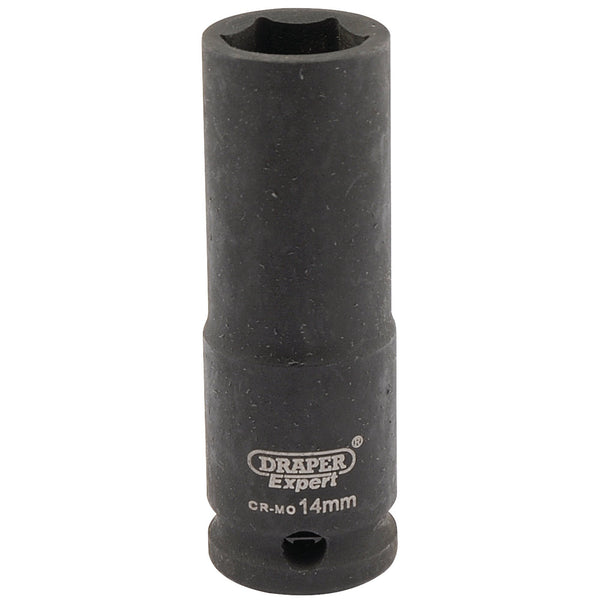 Draper 06887 Expert HI-TORQ&#174; 6 Point Deep Impact Socket, 3/8" Sq. Dr., 14mm