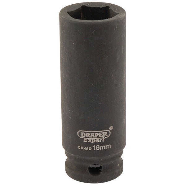 Draper 06889 Expert HI-TORQ&#174; 6 Point Deep Impact Socket, 3/8" Sq. Dr., 16mm