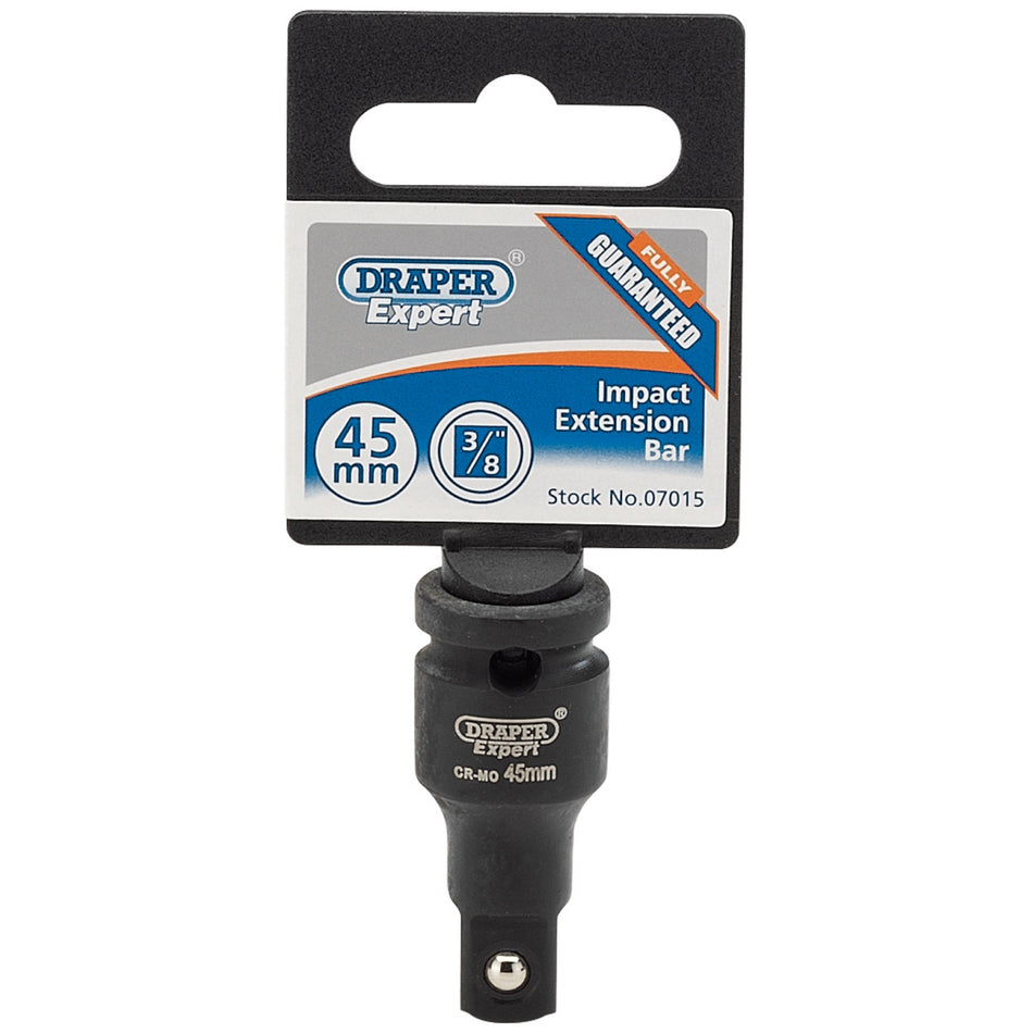 Draper 07015 Expert Impact Extension Bar, 3/8" Sq. Dr., 45mm