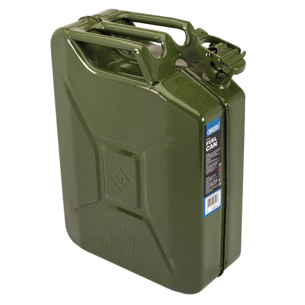 Draper 07218 Steel Fuel Can, 20L, Green