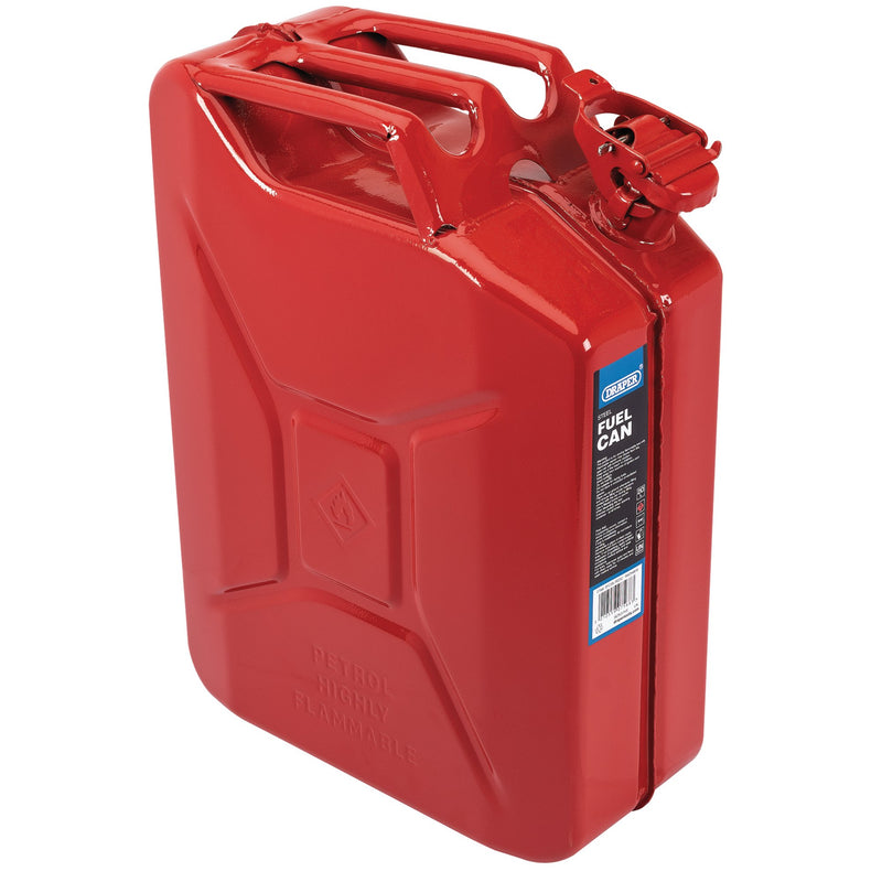 Draper 07568 Steel Fuel Can, 20L, Red